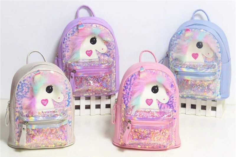 Рюкзак С 59988 (100) 4 кольори, “Єдиноріг”, блискітки, паєтки, ВИДАЄТЬСЯ ТІЛЬКИ МІКС ВИДІВ