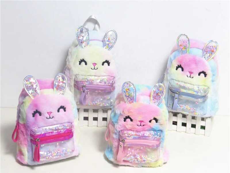 Рюкзак С 59990 (100) 4 види, “Зайченя”, блискітки, кольорові кульки, ВИДАЄТЬСЯ ТІЛЬКИ МІКС ВИДІВ