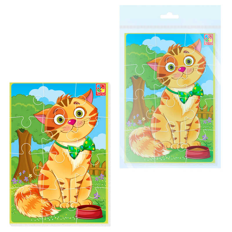 гр Пазли м'які А4 "Малюк зможе. Кіт" VT1103-91 (50) "Vladi Toys", в пакеті