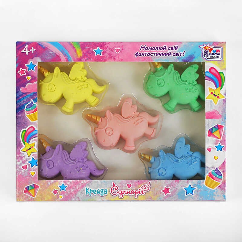 гр Крейда "Єдиноріг" 94171 (48) "4FUN Game Club", кольорова, 5 штук, у коробці