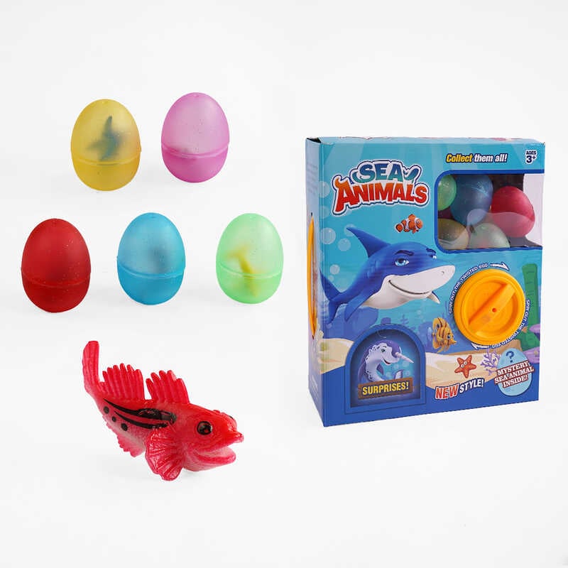 Набір тварин 757-131 (24/2) морські мешканці в яйці, 10 штук, в коробці