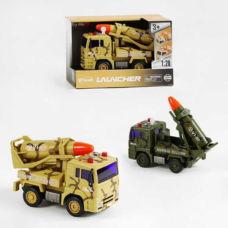 Машина військова WY 440 A  / 441 A (36) 2 види, масштаб 1:20, звуки,підсвічування, інерція, рухомі елементи, в коробці