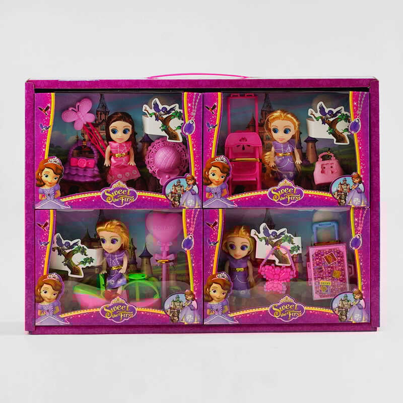 Набір ляльок SM 0688-2 (36/2) ЦІНА ЗА 8 ШТУК В БЛОЦІ, висота 11 см, аксесуари, герої