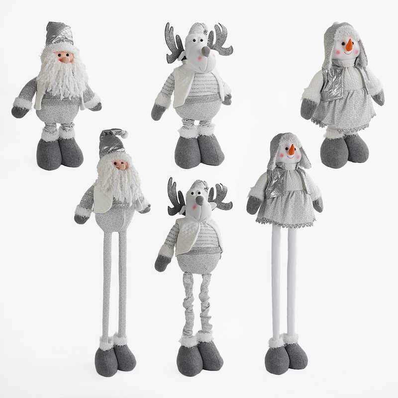 Новорічна декоративна іграшка D 35044 (24) 3 види, мін. висота - 53 см, макс. висота - 98 см, телескопічні ноги, ВИДАЄТЬСЯ ТІЛЬКИ МІКС ВИДІВ, у пакеті