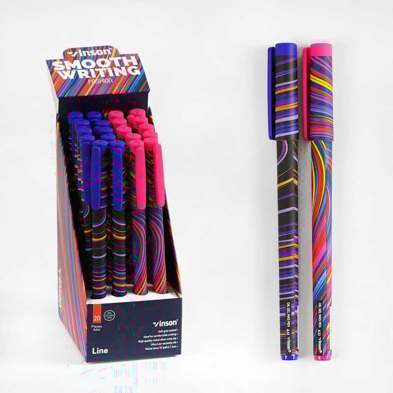 Набір кулькових ручок D 35322 (120) ЦІНА ЗА 20 ШТУК У БЛОЦІ, синя паста, товщина лінії 0,7 мм