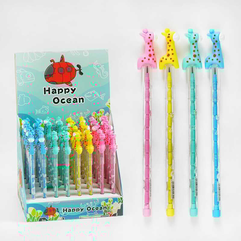 Олівці прості C 60823 (30) ЦІНА ЗА 40 ШТУК В БЛОЦІ прикраса “Жираф”