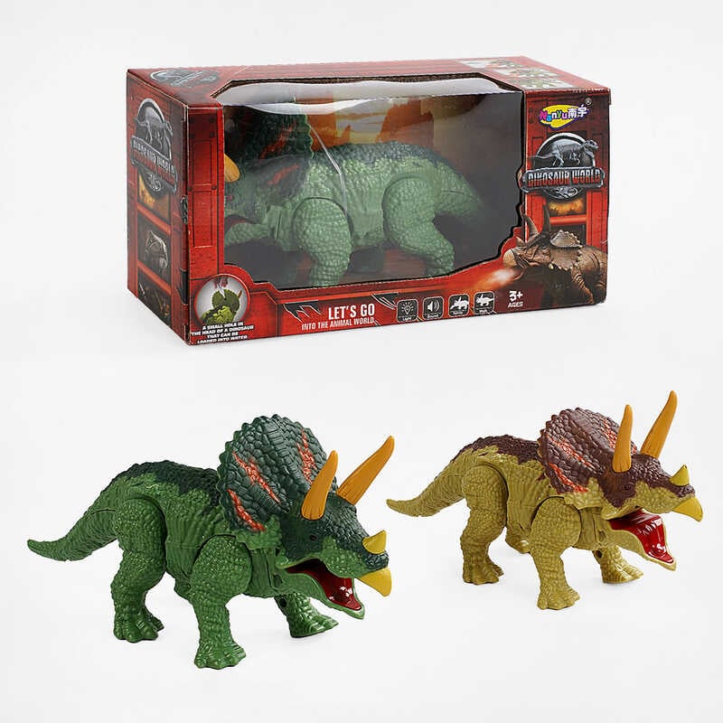 Динозавр NY 028 A (72/2) 2 кольори, випускає пару, підсвічування, звук, ходить, в коробці