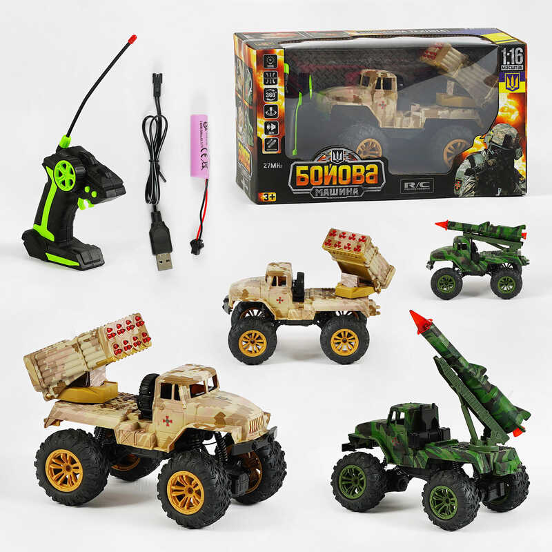 Машинка на радіокеруванні 31730 (24) "TK Group", звук, підсвічування, амортизація, масштаб 1:16, акум. 3.7V, пульт 27 MHz, рухливі елементи, в коробці