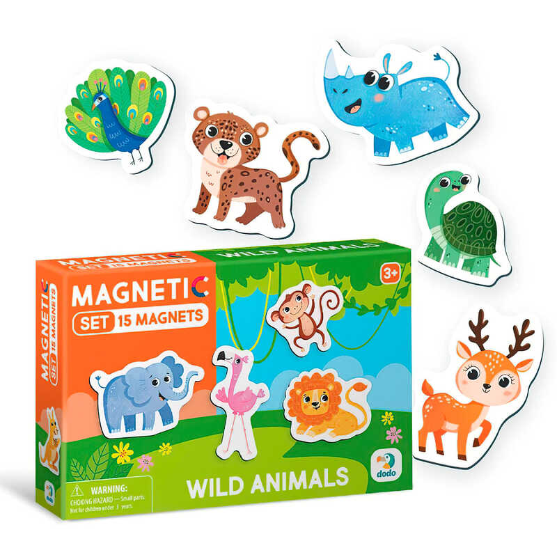 гр Набір магнітів "Дикі тварини" 200259 (60) "DoDo", 15 магнітів, в коробці