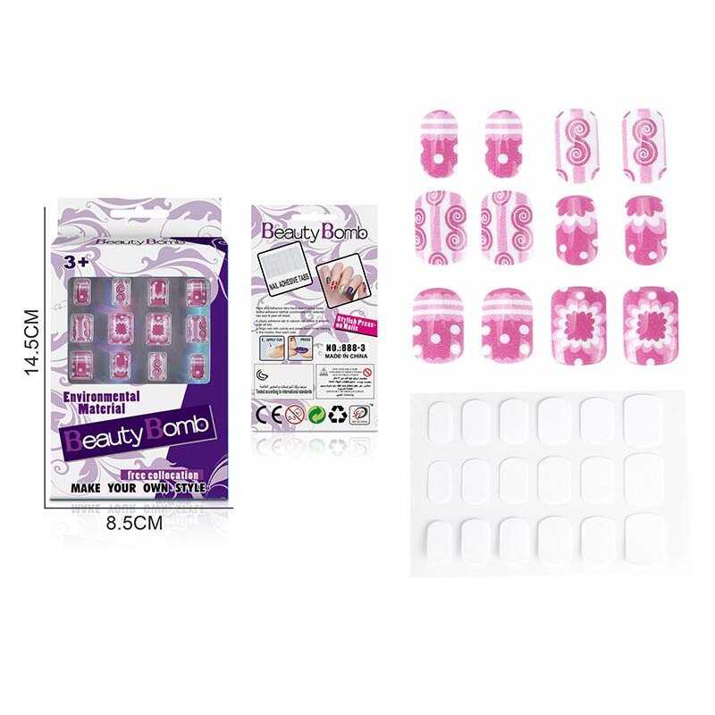 Манікюрний набір 888-3 (1440/3) двостороння липка стрічка, накладні нігті, в коробці