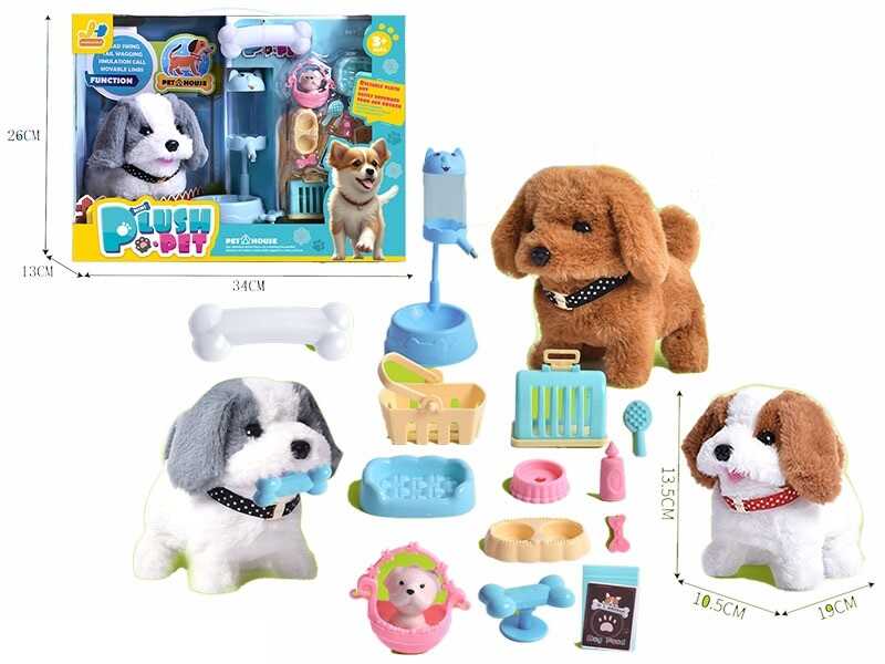 Улюбленець 810-75 (18) "Собачка", гавкає, ходить, виляє хвостом, аксесуари, висота 15 см, в коробці, ВИДАЄТЬСЯ ТІЛЬКИ МІКС ВИДІВДІВ