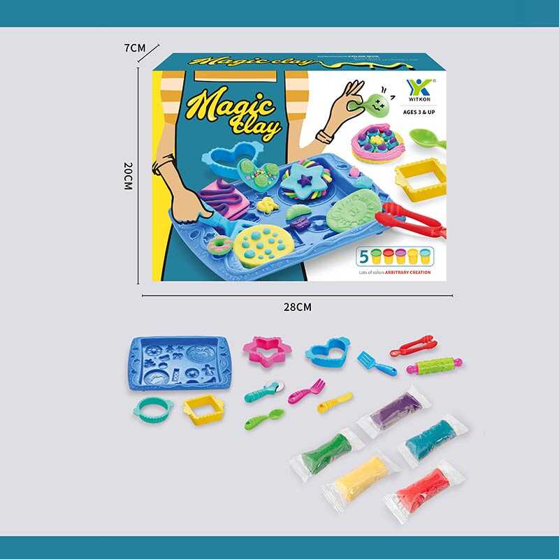 Маса для ліплення 2930 C (60) 5 кольорів тіста, формочки, аксесуари, в коробці