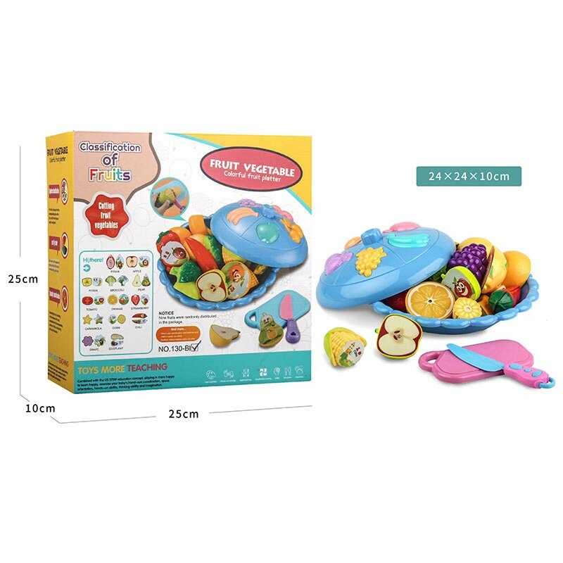 Набір продуктів 130 B1 (36/2) фрукти, овочі, ніж, дошка для нарізання, в коробці