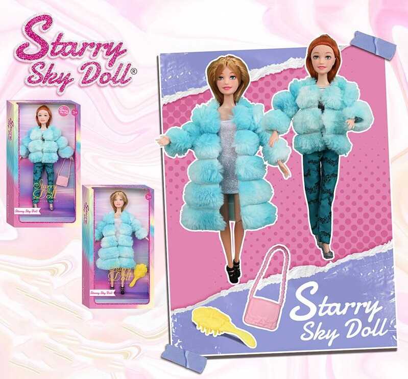 Лялька SK 051 C (72/2) висота 30 см, шарнірне з’єднання, зйомне взуття, щітка для волосся, в коробці