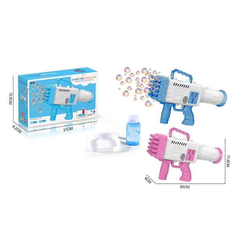 Установка з мильними бульбашками S 3001 (120/2) 2 види, 25 отворів, від батарейок, мильний розчин, в коробці