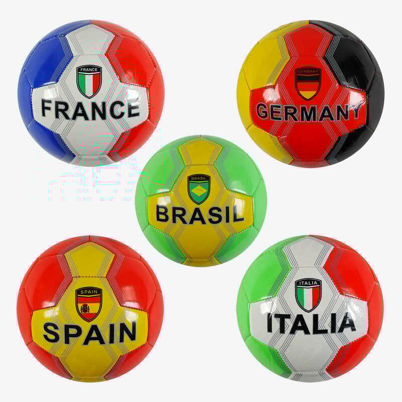 М`яч футбольний C 62397 (80) 5 кольорів, вага 300-310 грамів, гумовий балон, матеріал PVC, розмір №5, ВИДАЄТЬСЯ МІКС 