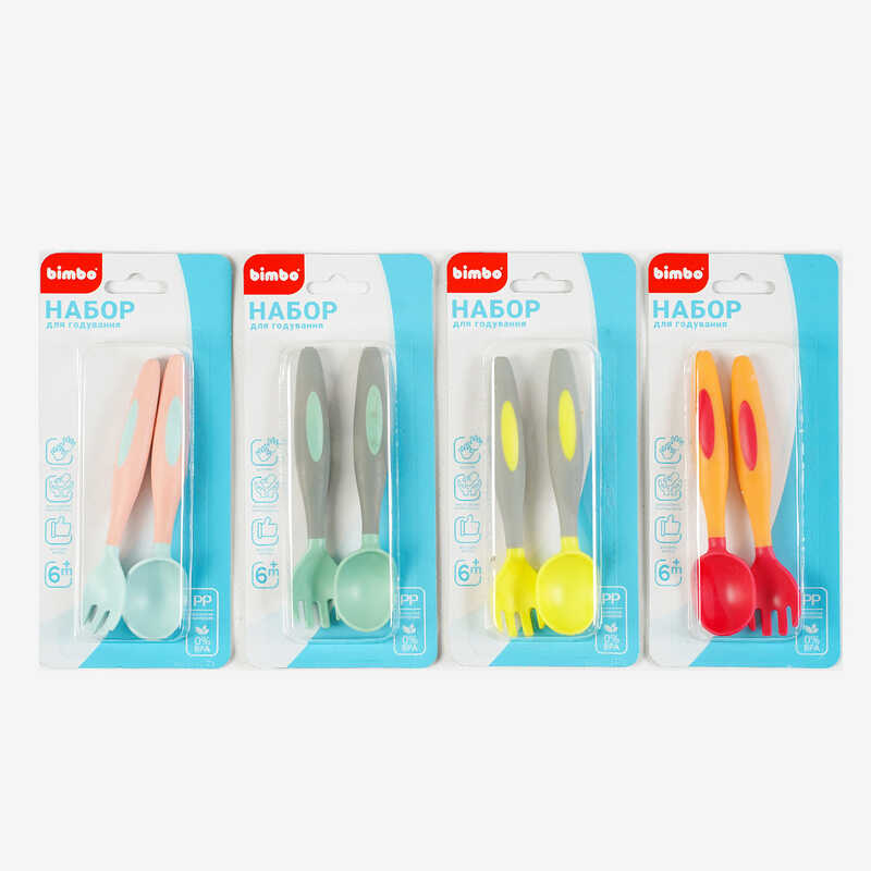 гр Набір для годування С 63879 (192) "Bimbo", 4 види, на листі, ВИДАЄТЬСЯ ТІЛЬКИ МІКС ВИДІВ
