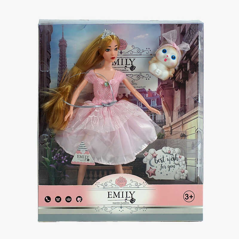 Лялька QJ 117 (48/2) висота 30 см, вихованець, квіти, в коробці