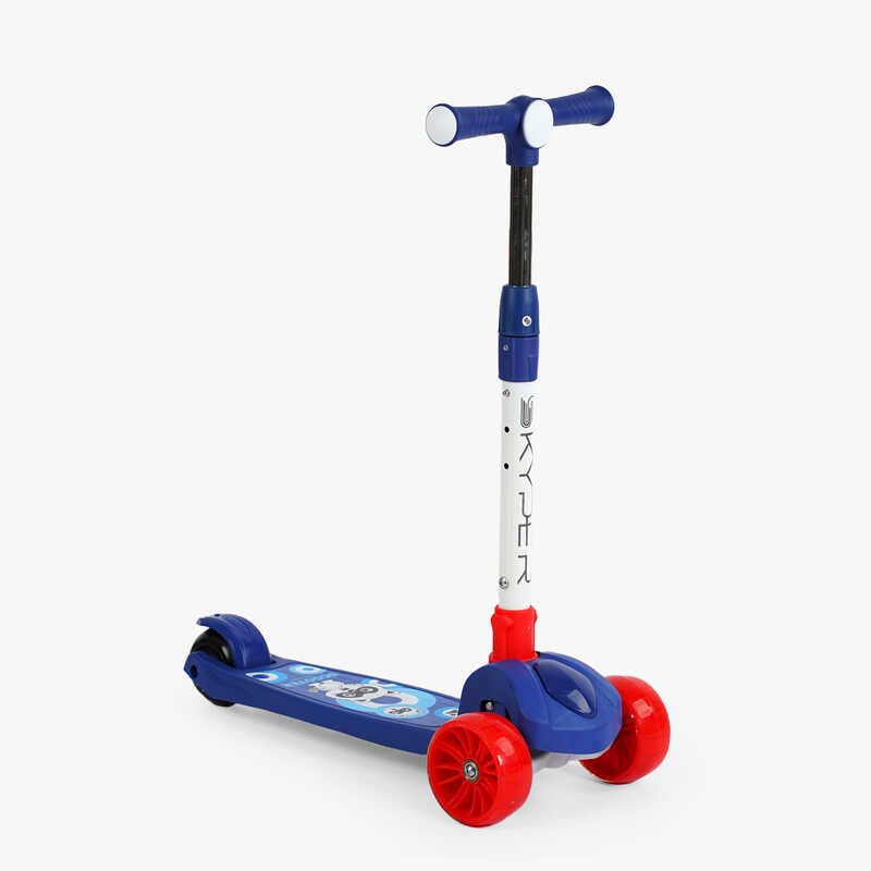 Самокат триколісний "Skyper" SL-3160 (10) колеса PU 125х40мм зі світлом, українське озвучування та підсвічування платформи, кермо складне 