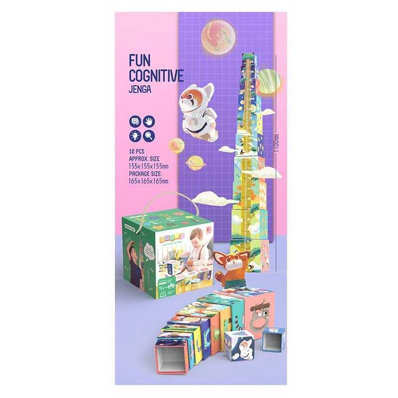 Розвивальна гра 88630 (36/2) кубики, пірамідка, ростомір, фігури, цифри, фрукти, в коробці