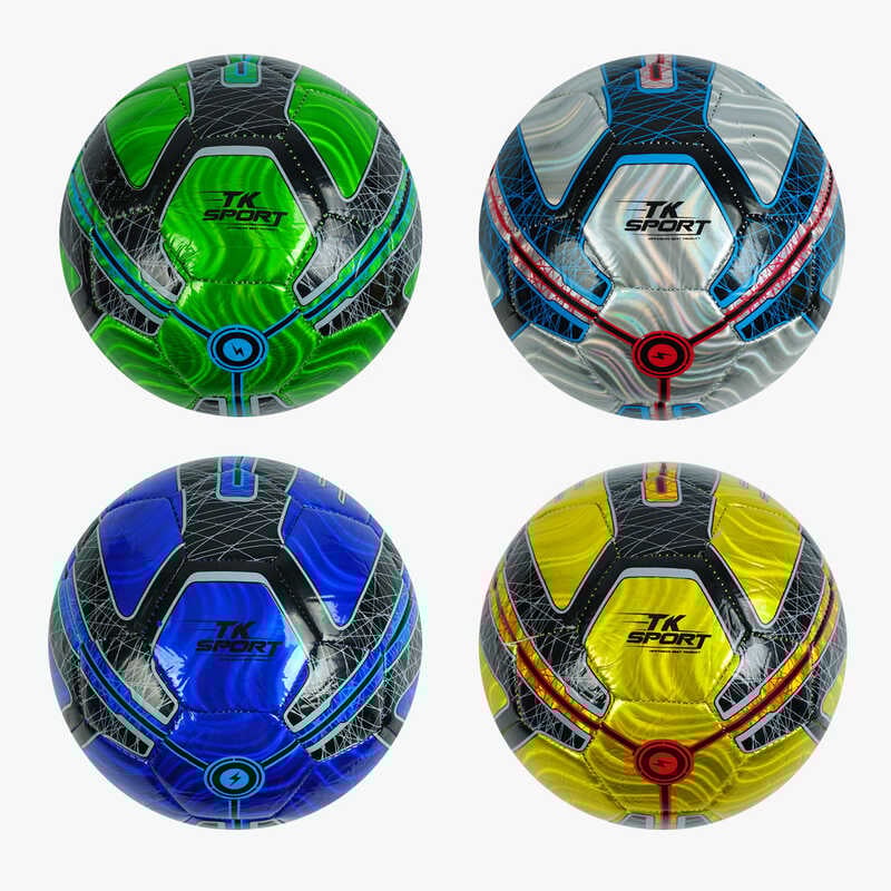 М`яч футбольний M 44473 (60) 4 види, вага 330-350 грамів, матеріал PU, балон гумовий, розмір №5, ВИДАЄТЬСЯ ТІЛЬКИ МІКС ВИДІВ