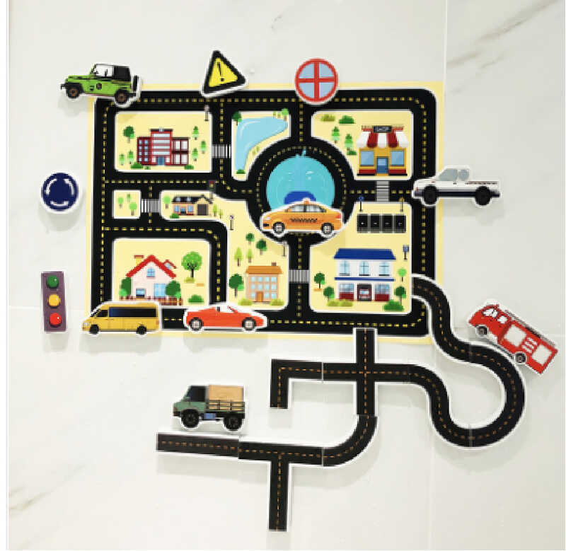 Гра для ванни C 64956 (100) машинки, дорога, карта, в пакеті