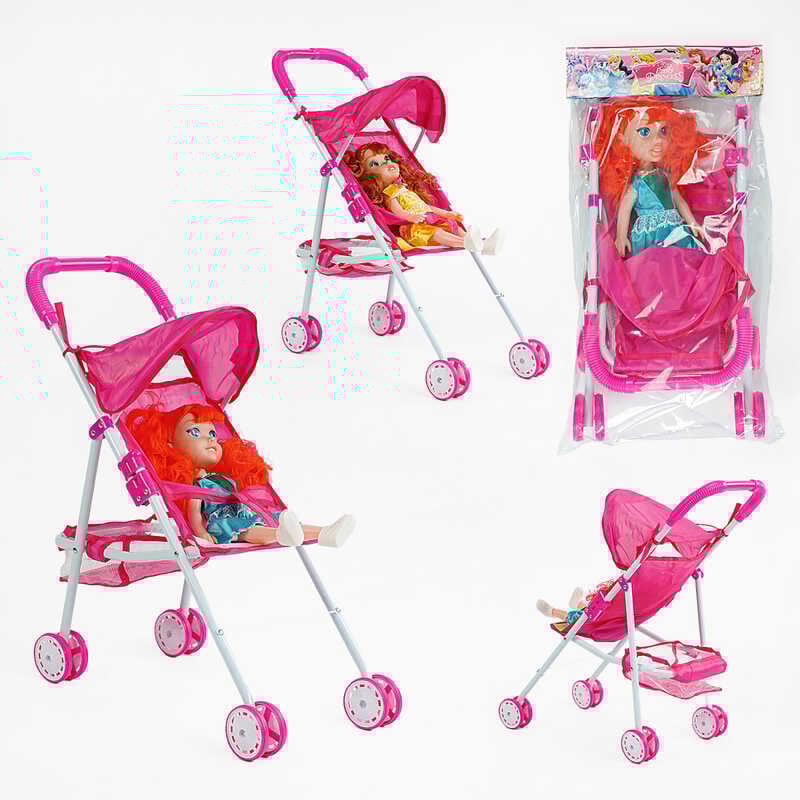 Візок з лялькою YL 1011 B (36) висота ляльки 32 см, у пакеті