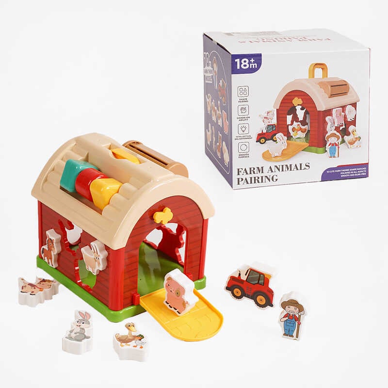 Сортер "Ферма" FXB 11 (36/2) брязкальце, обертові елементи, в коробці