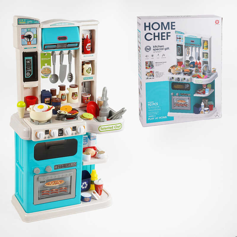 Кухня 922-176 (8) висота 79см, світло, звуки приготування, парогенератор, помпова подача води, 92 аксесуари, в коробці