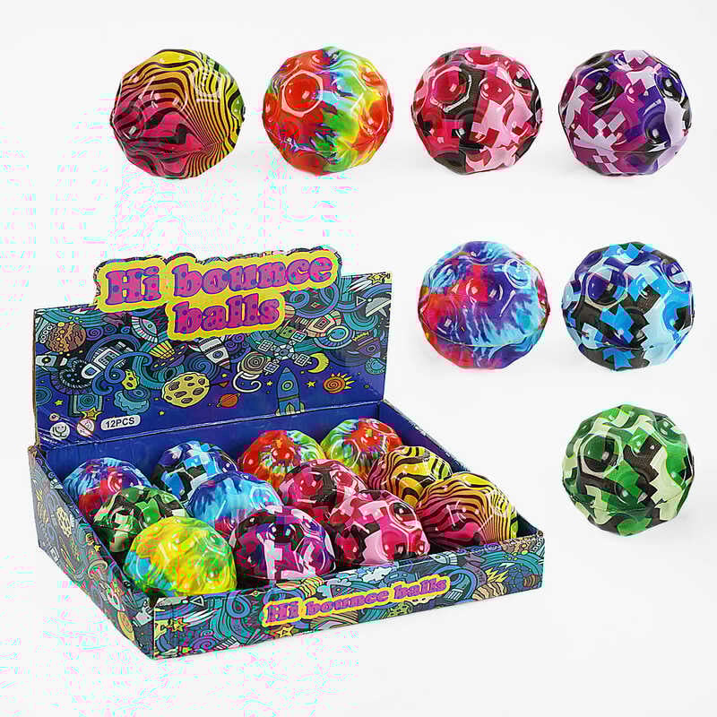 М`яч "Гравіті бол" C 66940 (32) 7 см, гравітаційний стрибунець, ЦІНА ЗА 12 ШТУК В БЛОЦІ