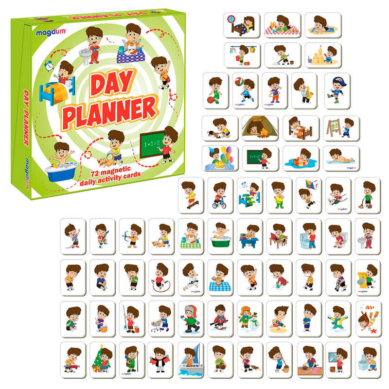 гр Набір магнітів "Day planner" ML4032-03 (12) "Magdum", 72 магніти, в коробці