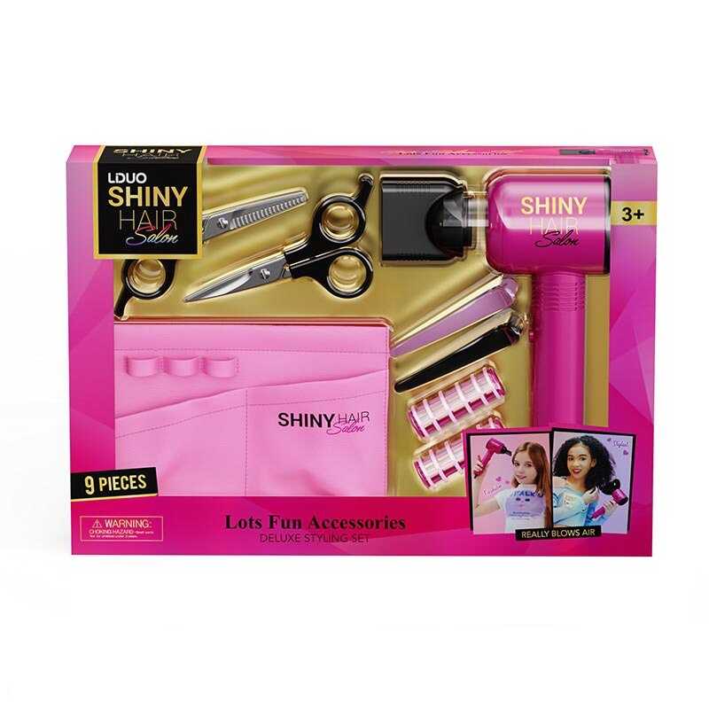 Набір перукаря 626009 (24) функціональний фен, насадка, ножиці, заколки, бігуді, накладна кишеня, в коробці