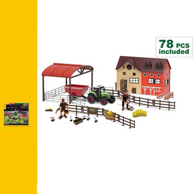 Ферма 550-24 K (12) трактор, звуки, підсвічування, інерція, будинок, загін для тварин, фігурки тварин, герой, в коробці