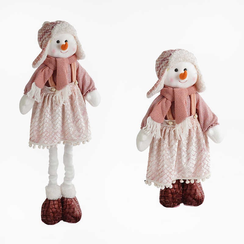 Новорічна декоративна іграшка C 67791 (24) "Сніговик", мін. висота - 50 см, макс. висота - 71 см, телескопічні ніжки, в пакеті