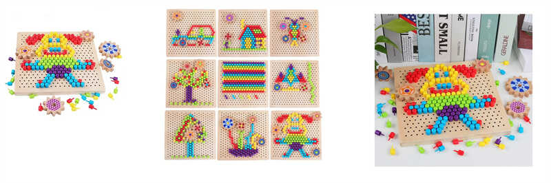 Мозаїка C 65706 (36) дерев’яна, шестерні, в коробці