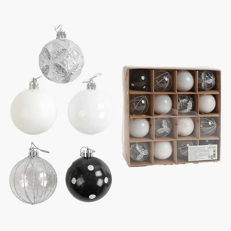 Новорічні прикраси C 67599 (36) кульки, 16 штук, D=6 см, в коробці