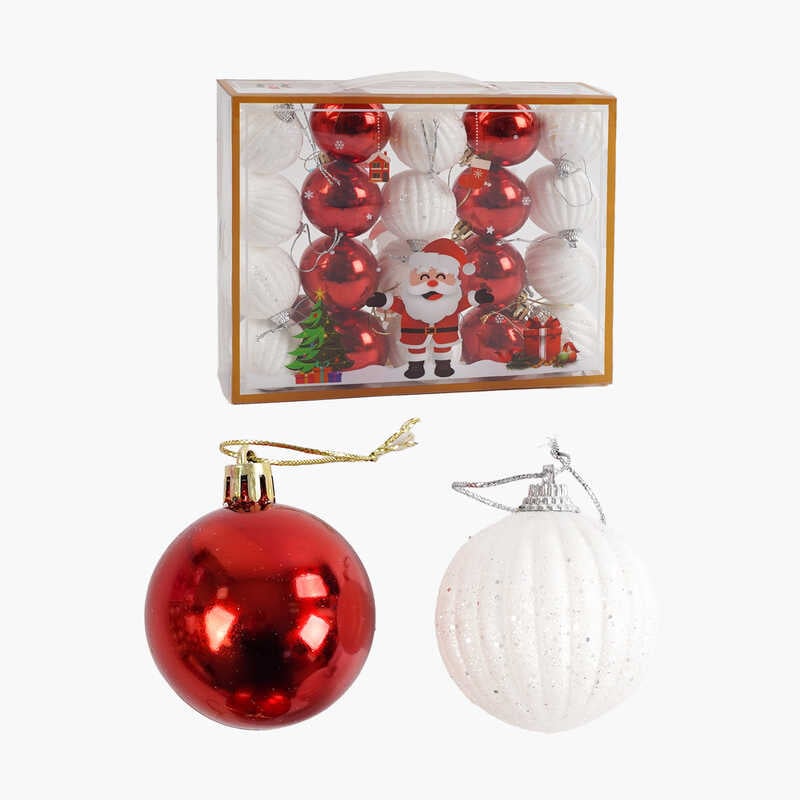 Новорічні прикраси C 67337 (72) 20 штук, кульки, D = 4,5 см, у слюді