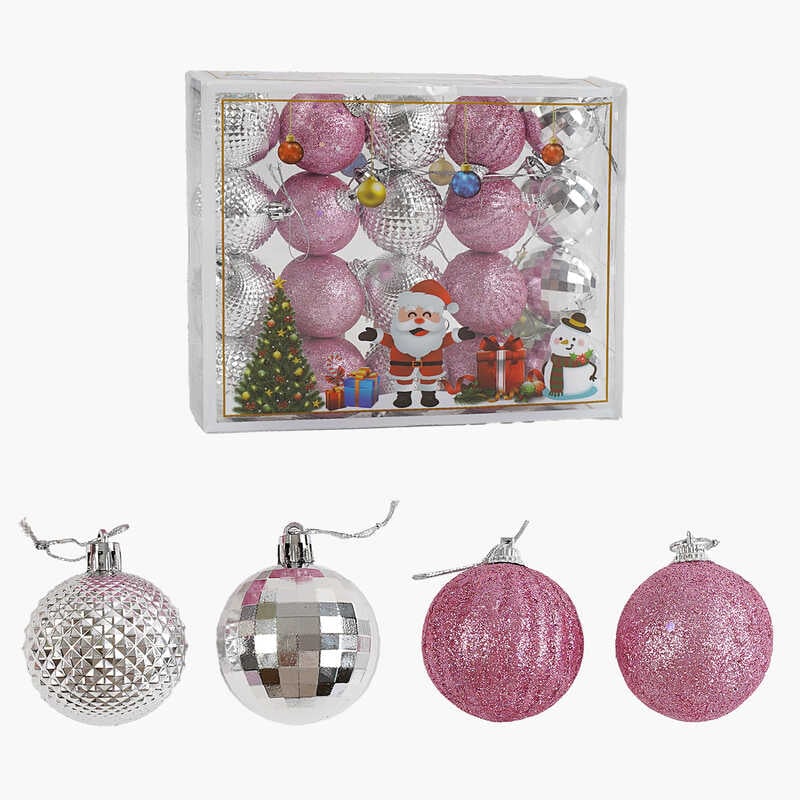 Новорічні прикраси C 67340 (72) 20 штук, кульки, D = 4,5 см, у слюді