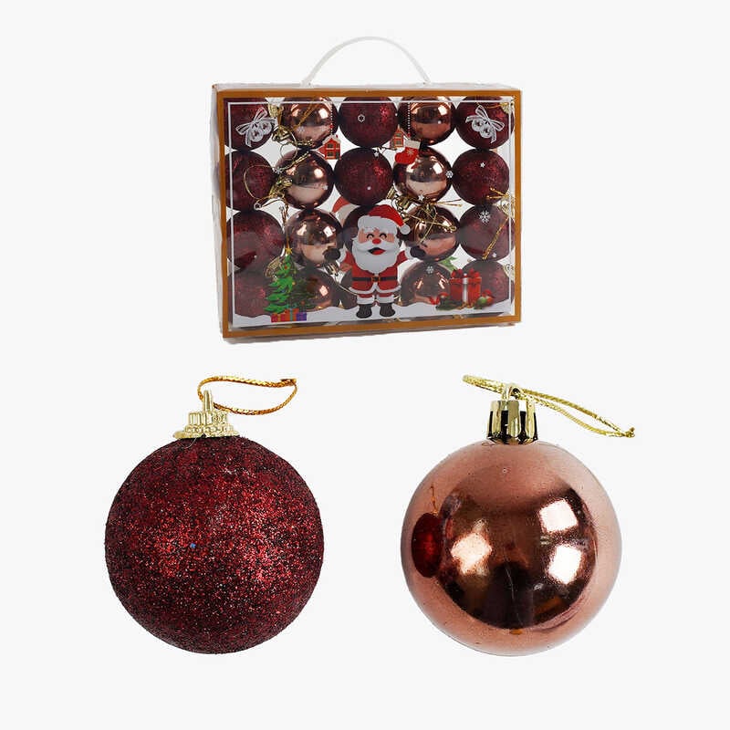 Новорічні прикраси C 67345 (72) 20 штук, кульки, D = 4,5 см, у слюді