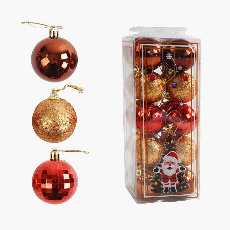 Новорічні прикраси C 67371 (72) кульки, 20 штук, діаметр 4.5см, в слюді