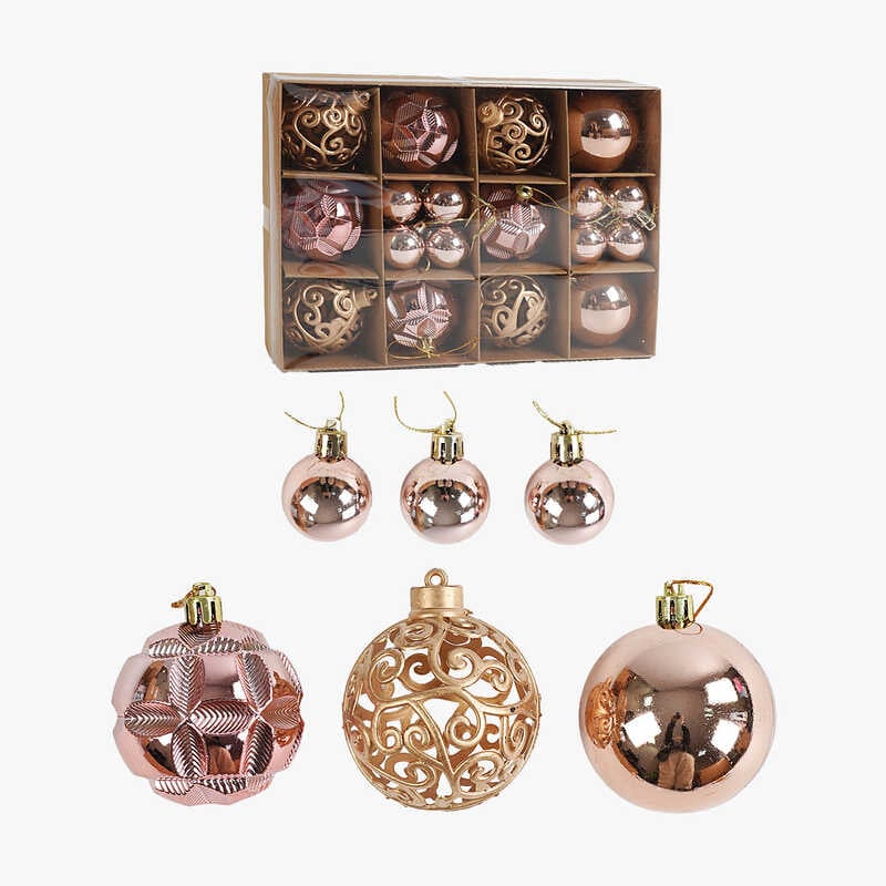 Новорічні прикраси C 67454 (80) 26 штук, кульки, в коробці