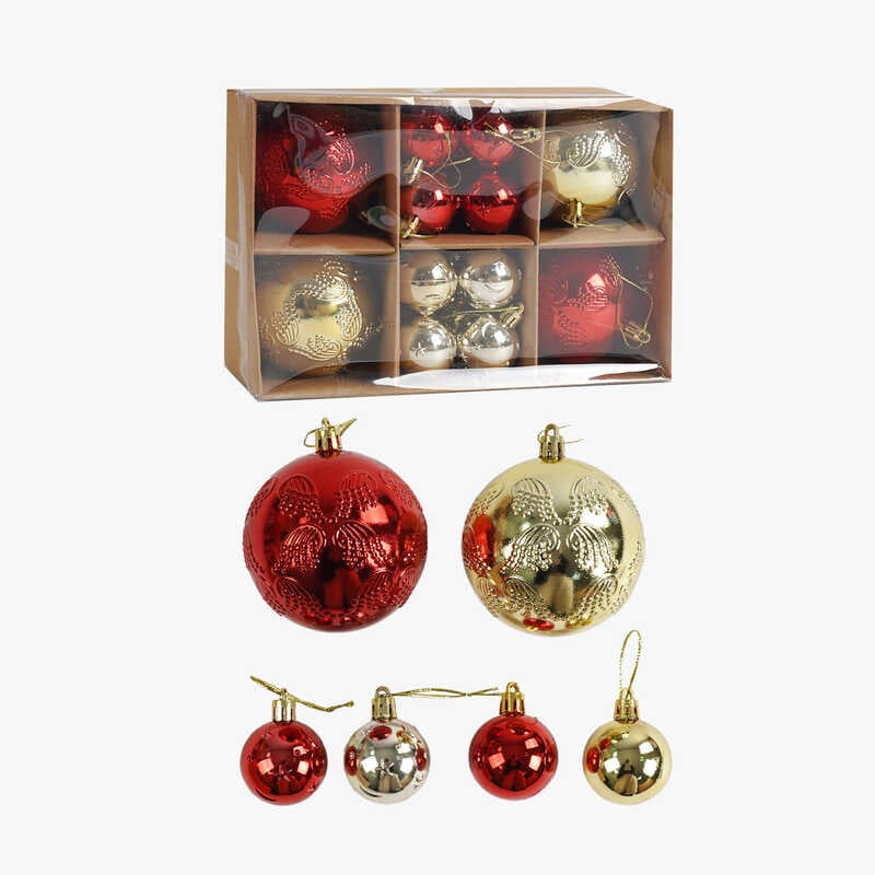 Новорічні прикраси C 67510 (64) 20 штук, кульки, в коробці