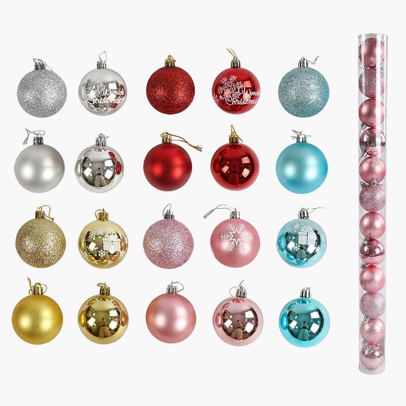 Новорічні прикраси C 67748 (60) 12 штук, кульки, D = 6 см, у слюді, ВИДАЄТЬСЯ ТІЛЬКИ МІКС ВИДІВ