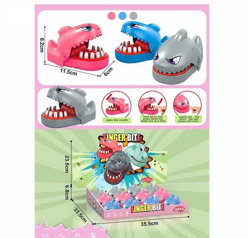 Зубастик X 023-96 C (24) ЦІНА ЗА 12 ШТУК В БЛОЦІ, “Акула”, механічний, в коробці