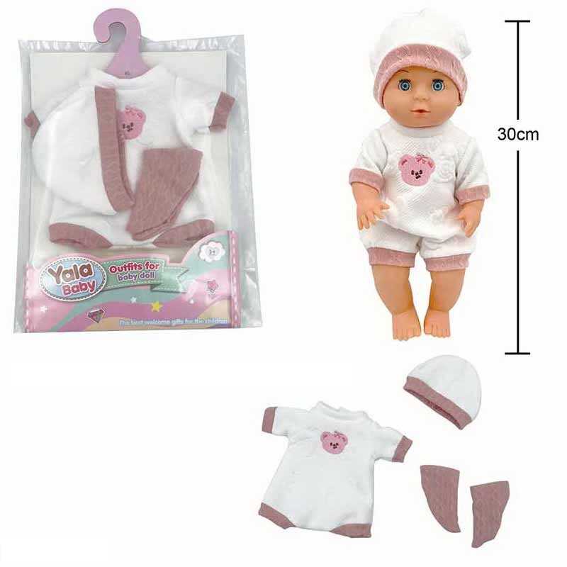 Одяг для пупса YLC 330 B (120) комбінезон, шапочка, шкарпетки, для ляльок зростом 30-35 см, у пакеті