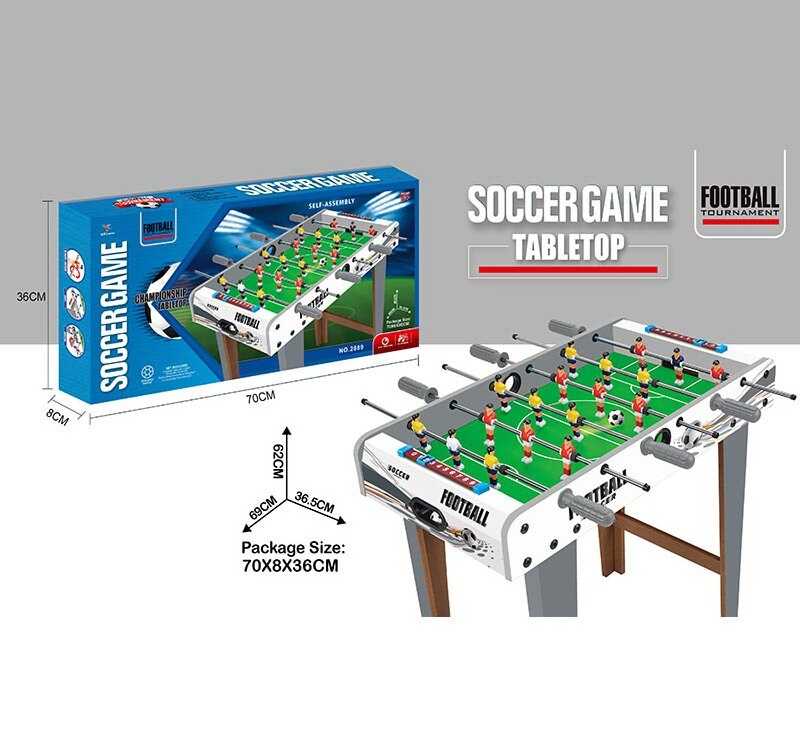 Футбол підлоговий 2889 (6) 18 фігурок гравців, 2 м'ячі, рахункове табло, в коробці