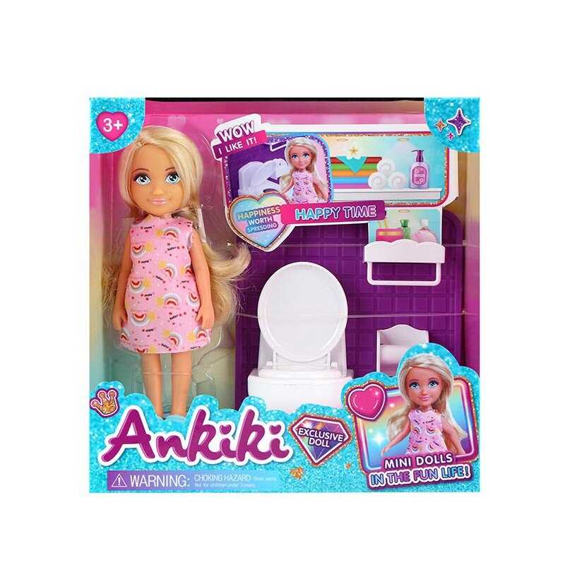 Лялька з аксесуарами 606031 (72) висота ляльки - 13 см, аксесуари, прошите волосся, гумова голова, в коробці