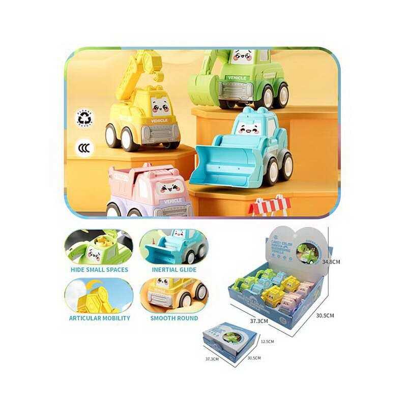 Набір машин LG 188176 (12) ЦІНА ЗА 8 ШТУК В БЛОЦІ, чотири види машинок, інерція, рухомі деталі, в коробці