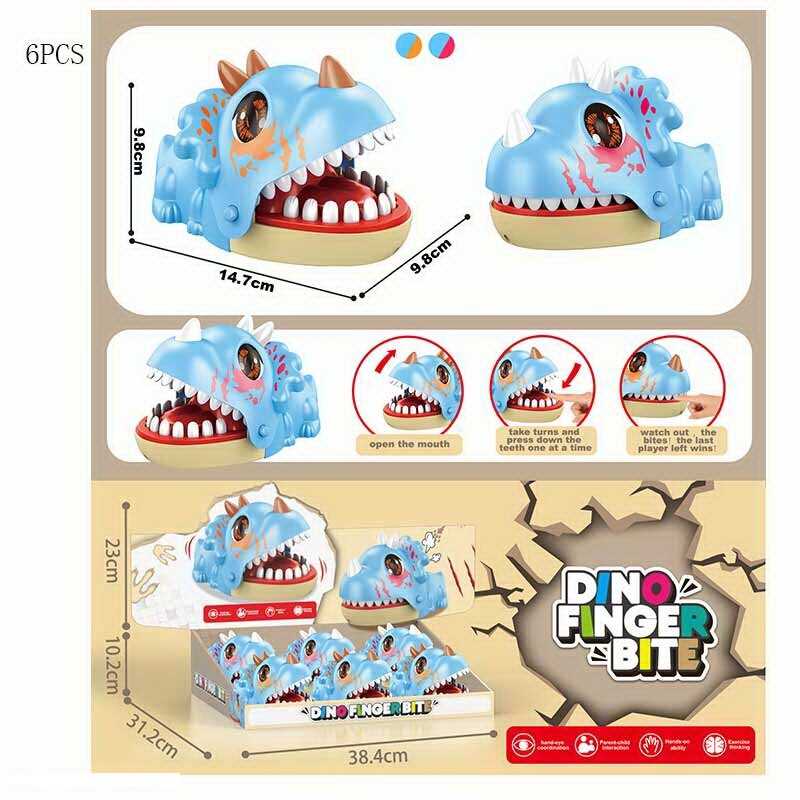 Зубастик X 023-31 C1 (18) ЦІНА ЗА 6 ШТУК В БЛОЦІ, "Динозавр", механічний, в коробці