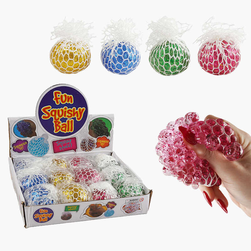 Гра антистрес C 68780 (24) ЦІНА ЗА 12 ШТУК В БЛОЦІ, гідрогелеві кульки та блискітки
